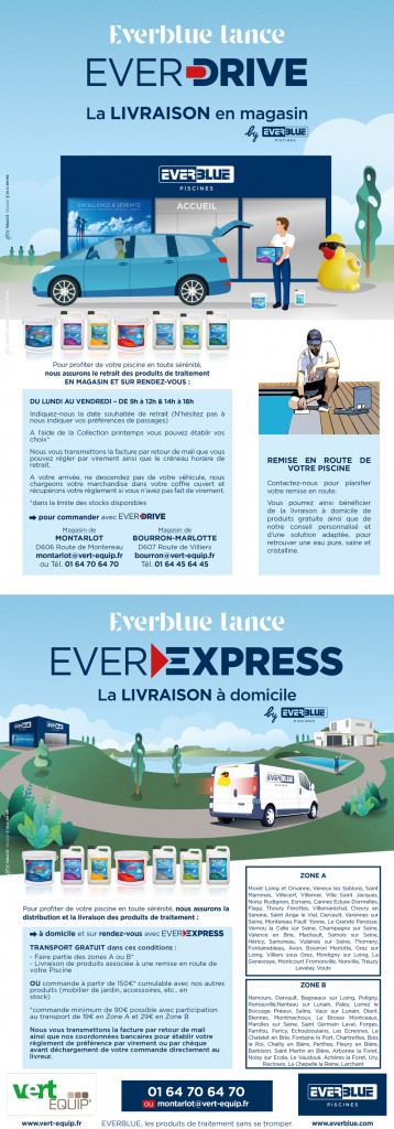 Livraison en magasin EVER Drive - Livraison à domicile EVER Express