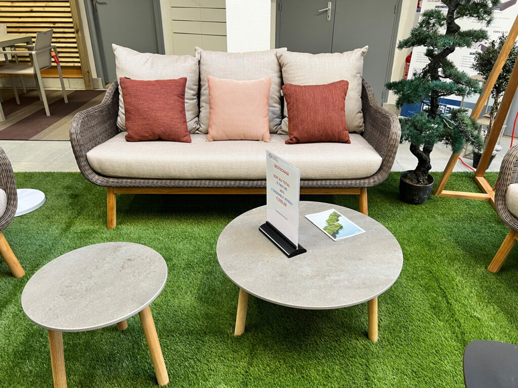 Ensemble Canapé, fauteuils et table basse ANTON