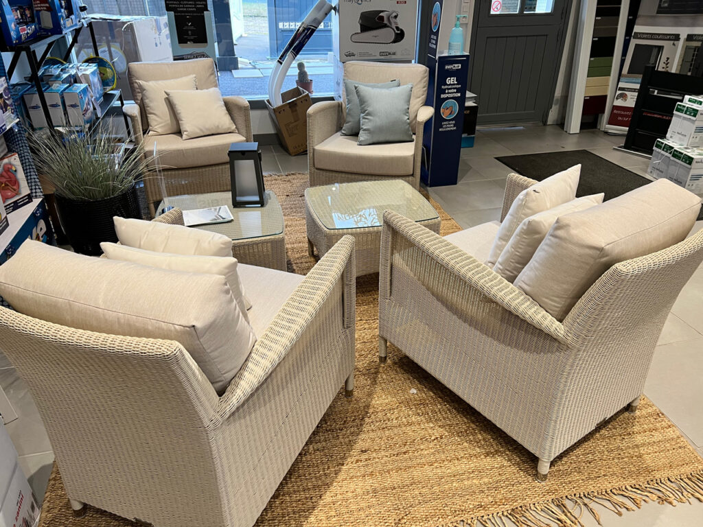 Ensemble Fauteuils SAFI + tables basses